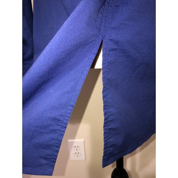 Denim & Co Womens Size S Top Button Front Long Sleeve Top Pocket Blue Tunic - Picture 5 of 9